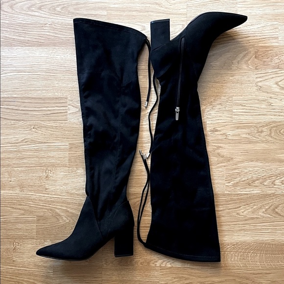 Marc Fisher Black Over-the-Knee Boots - Picture 1 of 16